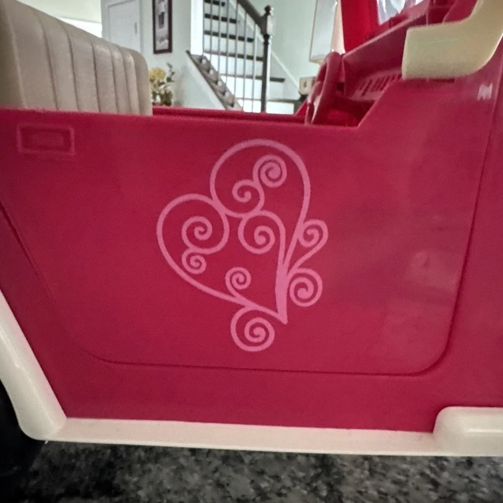 Our Generation OG Pink And White Jeep 4X4 Vehicle Fits American Girl 18